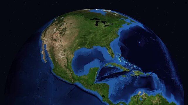 Satellite Zoom Animation to Tokyo Japan and East Asian City Lights