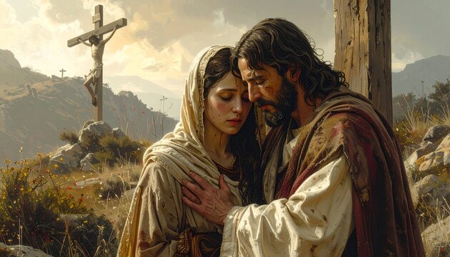 Jesus compassion embrace scene