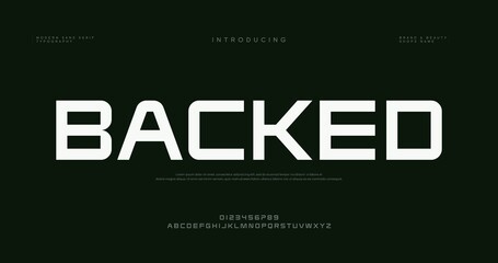 Fototapeta premium Modern Typography with the Word Backed on Dark Background
