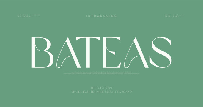 Bateas Logo Design on Green Background
