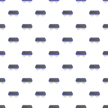 Trampoline equipment forming a seamless pattern for promoting fitness and active lifestyles