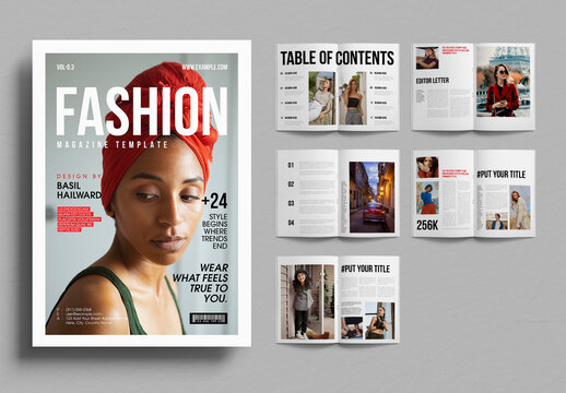 Modern Fashion Magazine Layout Template