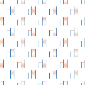Wall bars and parallel bars creating a repeating pattern for fitness and sport backgrounds