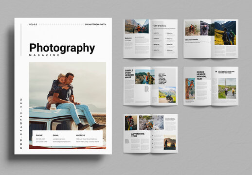 Professional Photography Magazine Layout Template