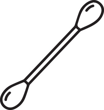 Premium sterile cotton swab tip icon for medical diagnostics, laboratory testing, healthcare documentation, clinical sampling, and microbiology research applications&mdash;ideal for infographics