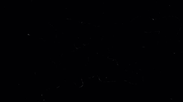 Dark Vintage Tape Defects Background with Analog Glitch Noise. 4K Video