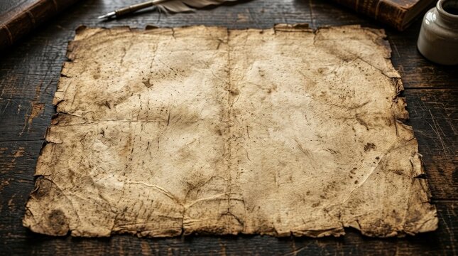 Aged parchment paper background set with distressed fibers and antique wear, vintage sheet textures designed for subtle retro atmosphere, ultra-realistic, no logos.