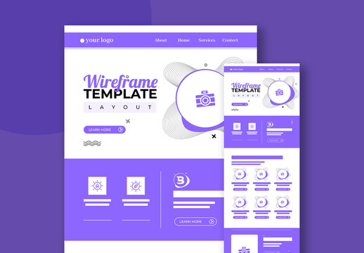 Business Website Wireframe Layout Prototype Template
