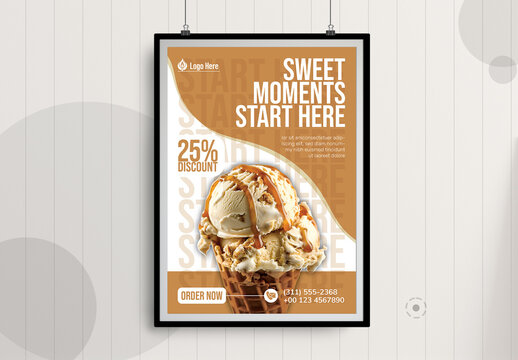 Ice Cream Poster Template