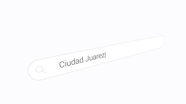 Looking Up Ciudad Juarez on a Search Engine - Close Up