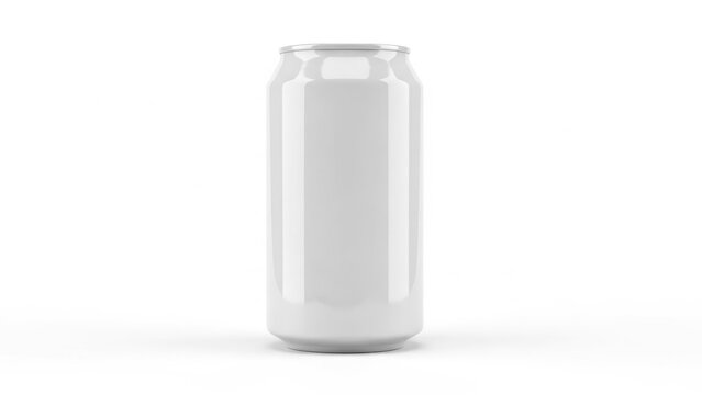 Blank soda can isolated on white background