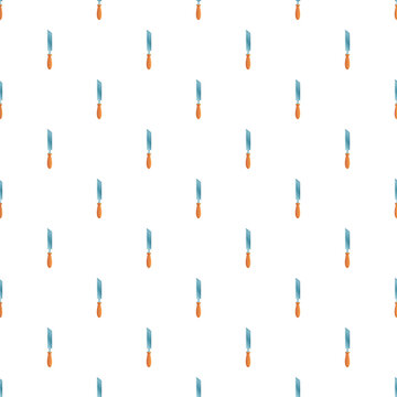 Woodworking chisels creating a repetitive seamless graphic design element