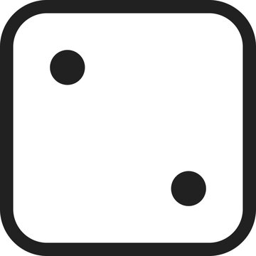 Single Die Face Two Dots