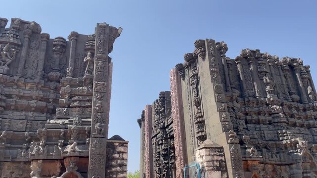 Ancient Hindu Temple Architecture with Intricate Stone Carvings  Historic Heritage Site Bugga Ramalingeswara swamy temple tadipatri andhra pradhesh