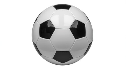 Fototapeta premium Classic black and white soccer ball isolated on white background football sport