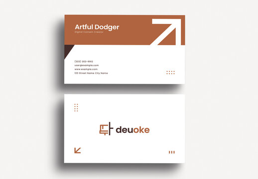 Modern Corporate Business Card Branding Identity Template Minimal Layout