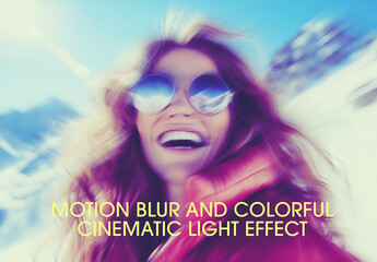 Motion Blur And Colorful Cinematic light Effect
