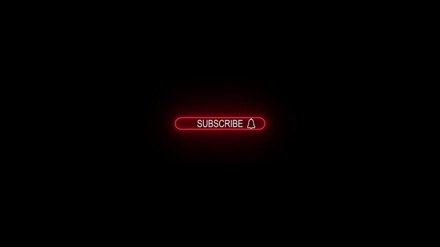 Modern YouTube Subscribe Button Animation with Bell Notification Social Media Call to Action