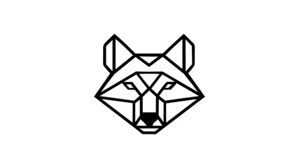Geometric wolf head logo, polygonal animal portrait vector illustration © Yuliia Litvinova
