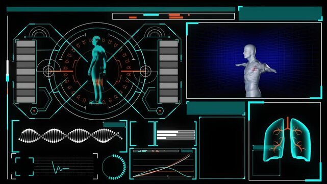 Animation of medical data processing over screens