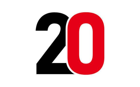 Unique 20 Number Logo Design Service