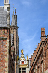 Obraz premium Historical Old Town and UNESCO World Culture Heritage site of Bruges in West Flanders, Belgium