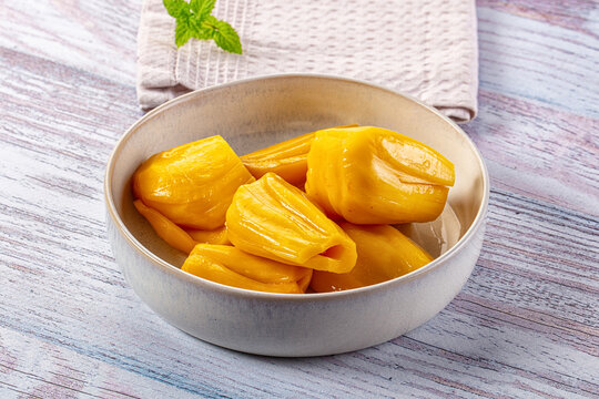 Canned sweet juicy yellow Jackfruit