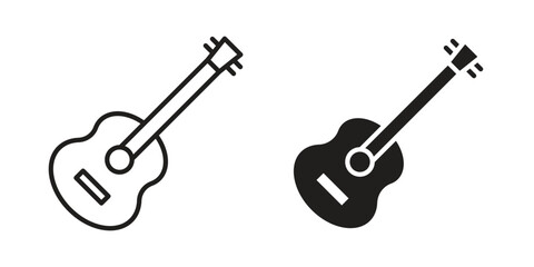 Naklejka premium Guitar icon for web and application. EPS10