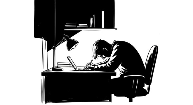 Monkey working on computer at desk