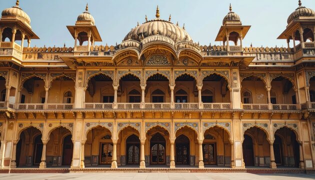 Magnificent Albert Hall Museum in Jaipur, Rajasthan, India.