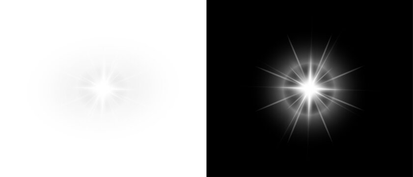 Glow isolated white transparent light effect, sun light with lens flare effect. Sun flush, Overlays, light, Sun, sunrays, transitions, lens flare, light leaks and glare in PNG format. PNG sunlight