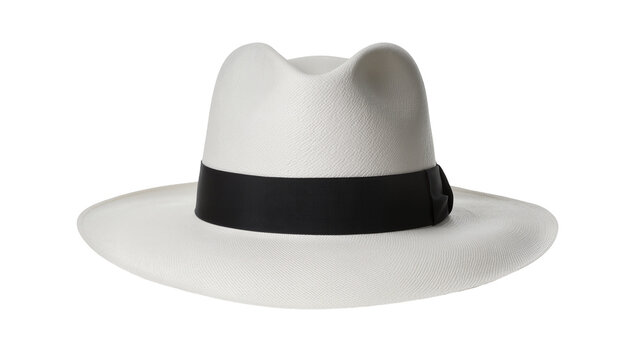 Cream Fedora Hat with Black Ribbon Band