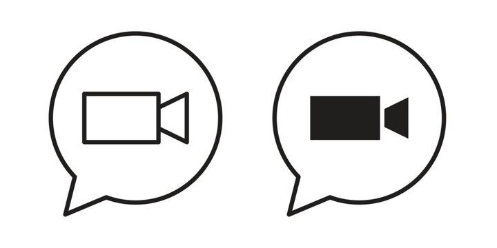 Video call icon for web and application. EPS10
