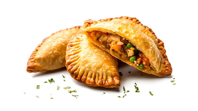 Fried empanadas with vegetable filling