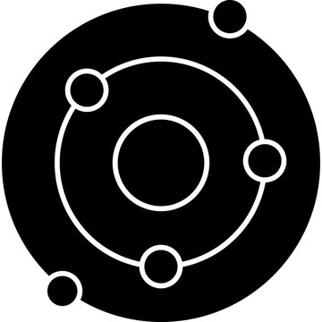 Astrograph Icon Glyph Style Astronomy Star Map Celestial Observation Symbol