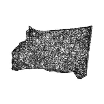 Sketch Najran outline map design