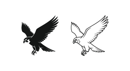 Fototapeta premium Powerful Eagle Symbols Bold Flight Designs for Strength Vector