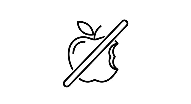 Forbidden Fruit Apple Icon.
