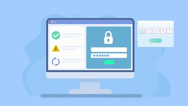 Animated UI showing OTP verification error on a secure digital dashboard with red cross indicator, representing failed login authentication, invalid code input, and security feedback.