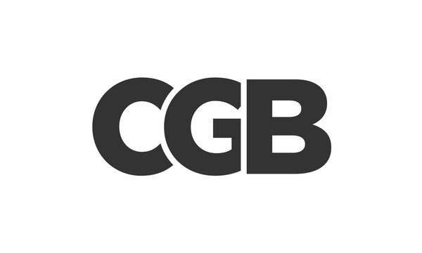 CGB logo design template with strong and modern bold text. Initial based vector logotype featuring simple and minimal typography. Trendy company identity.