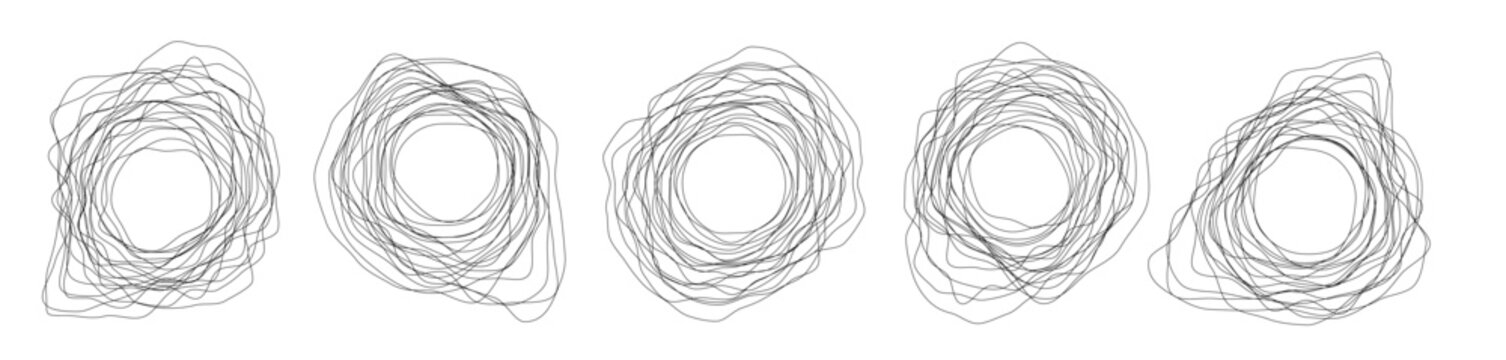 Line round wave icon, concentric linear sound pattern