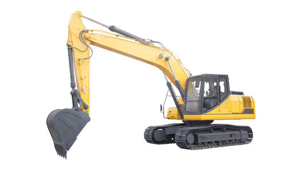 excavator on a white background © dword