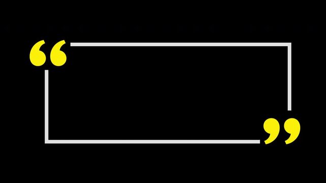 Text quote frame loop animation with alpha channel