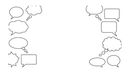 Fototapeta premium Thought Bubbles Dialogue: A minimalist representation of speech bubbles, ready for personalized communication. A perfect backdrop for conveying ideas.