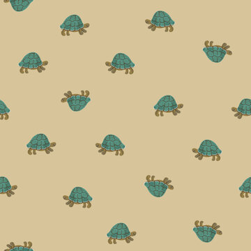 Baby Turtle Pattern Kids Background