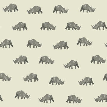 Rhinoceros Pattern Kids Animal Background
