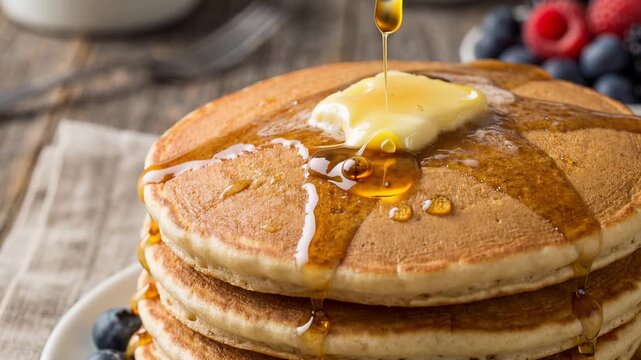 pancakes with honey