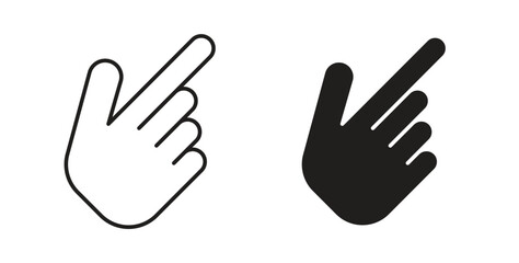 Fototapeta premium Cursor icon vector design elements. icon in flat and line style.