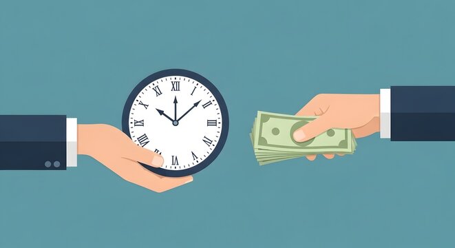 Abstract Illustration Representing The True Value Of Human Time