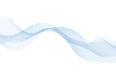 Fototapeta premium Abstract soft blue smoke wave on white background.Elegant flowing blue silk lines vector illustration.